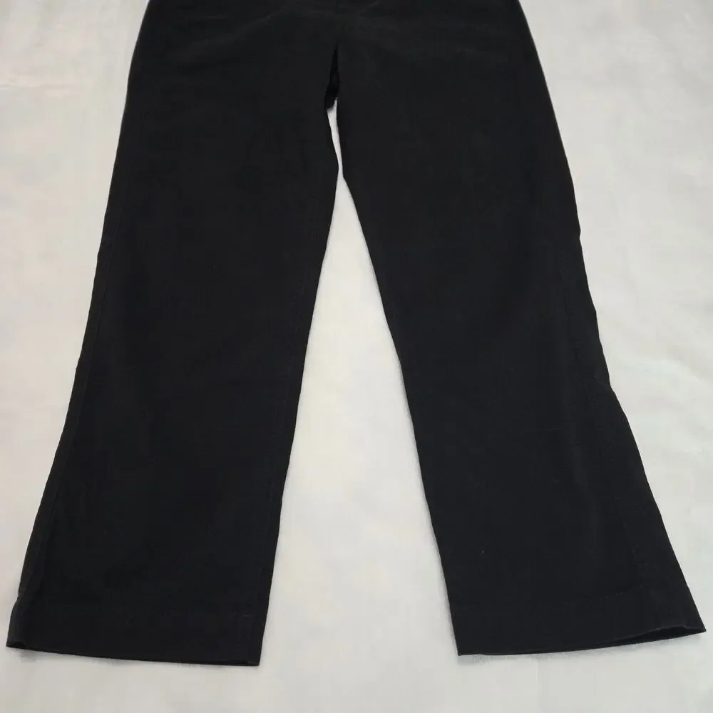 J.Crew Factory High-Rise Girlfriend Chino Size 10 Black Stretch Cotton Pants